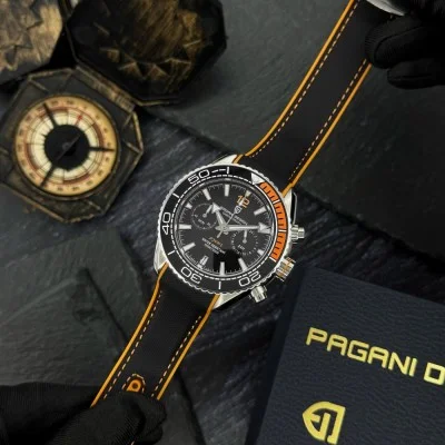 Мужские часы Pagani Design PD-1711 Silver-Black